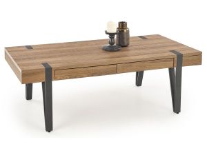 MESA CENTRO TULUZA WALNUT/NEGRO C/2 CAJ.