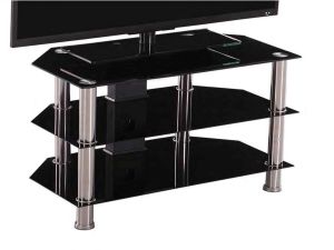 MESA TV MANCHESTER CRTAL NEGRO/PAT INOX