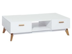 MESA TV 9309 BLANCO BRILLO/OAK