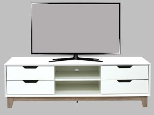 MESA TV HA3010 BLANCA/OAK